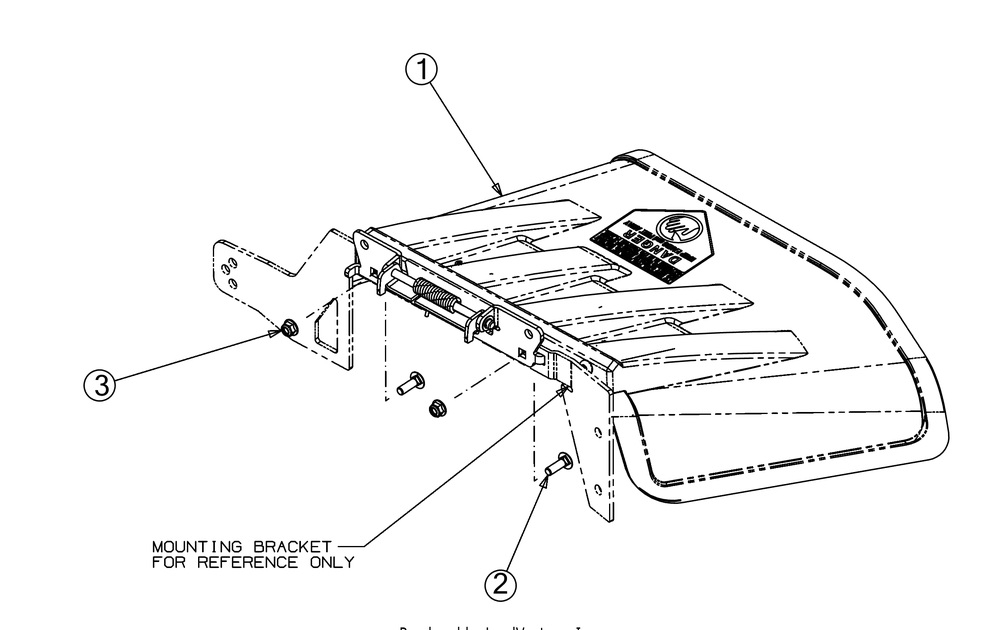 Discharge Chute Diagram and Parts List for Z-FORCELX54KW (17AIDAUC010)(2017) Cub Cadet Lawn Tractor
